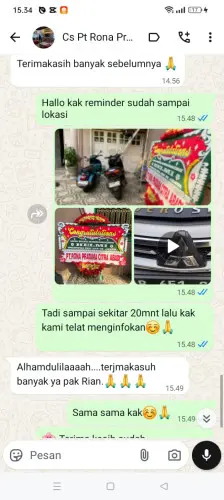 Testimonial Papan Bunga bantul